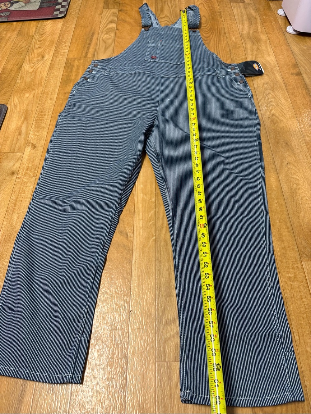Dickies Blue Stripe Utility Bib Overalls - Picture 9 of 11